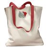 Canvas Tote with Contrasting Handles Thumbnail
