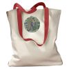 Canvas Tote with Contrasting Handles Thumbnail