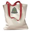 Canvas Tote with Contrasting Handles Thumbnail