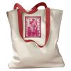 Canvas Tote with Contrasting Handles Thumbnail