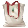 Canvas Tote with Contrasting Handles Thumbnail