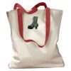 Canvas Tote with Contrasting Handles Thumbnail