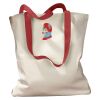 Canvas Tote with Contrasting Handles Thumbnail