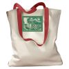 Canvas Tote with Contrasting Handles Thumbnail