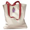 Canvas Tote with Contrasting Handles Thumbnail