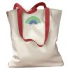 Canvas Tote with Contrasting Handles Thumbnail