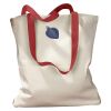 Canvas Tote with Contrasting Handles Thumbnail