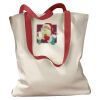 Canvas Tote with Contrasting Handles Thumbnail