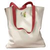 Canvas Tote with Contrasting Handles Thumbnail