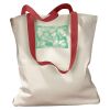Canvas Tote with Contrasting Handles Thumbnail