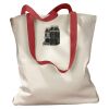 Canvas Tote with Contrasting Handles Thumbnail