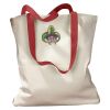 Canvas Tote with Contrasting Handles Thumbnail