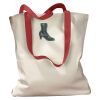 Canvas Tote with Contrasting Handles Thumbnail
