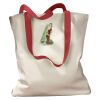 Canvas Tote with Contrasting Handles Thumbnail