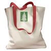 Canvas Tote with Contrasting Handles Thumbnail