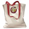 Canvas Tote with Contrasting Handles Thumbnail