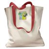 Canvas Tote with Contrasting Handles Thumbnail