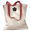 Canvas Tote with Contrasting Handles Thumbnail