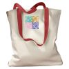 Canvas Tote with Contrasting Handles Thumbnail