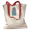 Canvas Tote with Contrasting Handles Thumbnail
