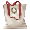 Canvas Tote with Contrasting Handles Thumbnail