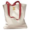 Canvas Tote with Contrasting Handles Thumbnail