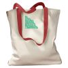 Canvas Tote with Contrasting Handles Thumbnail