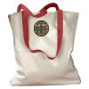Canvas Tote with Contrasting Handles Thumbnail