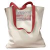 Canvas Tote with Contrasting Handles Thumbnail