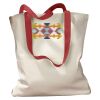 Canvas Tote with Contrasting Handles Thumbnail