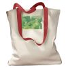 Canvas Tote with Contrasting Handles Thumbnail