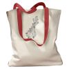 Canvas Tote with Contrasting Handles Thumbnail