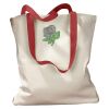 Canvas Tote with Contrasting Handles Thumbnail