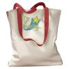 Canvas Tote with Contrasting Handles Thumbnail