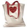 Canvas Tote with Contrasting Handles Thumbnail