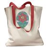 Canvas Tote with Contrasting Handles Thumbnail