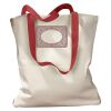 Canvas Tote with Contrasting Handles Thumbnail