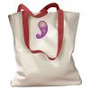 Canvas Tote with Contrasting Handles Thumbnail