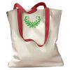 Canvas Tote with Contrasting Handles Thumbnail