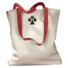 Canvas Tote with Contrasting Handles Thumbnail