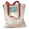Canvas Tote with Contrasting Handles Thumbnail