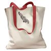 Canvas Tote with Contrasting Handles Thumbnail