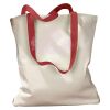 Canvas Tote with Contrasting Handles Thumbnail