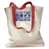 Canvas Tote with Contrasting Handles Thumbnail