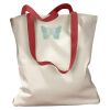 Canvas Tote with Contrasting Handles Thumbnail