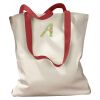 Canvas Tote with Contrasting Handles Thumbnail