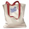 Canvas Tote with Contrasting Handles Thumbnail