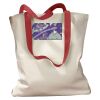 Canvas Tote with Contrasting Handles Thumbnail