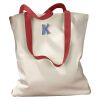 Canvas Tote with Contrasting Handles Thumbnail