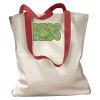 Canvas Tote with Contrasting Handles Thumbnail